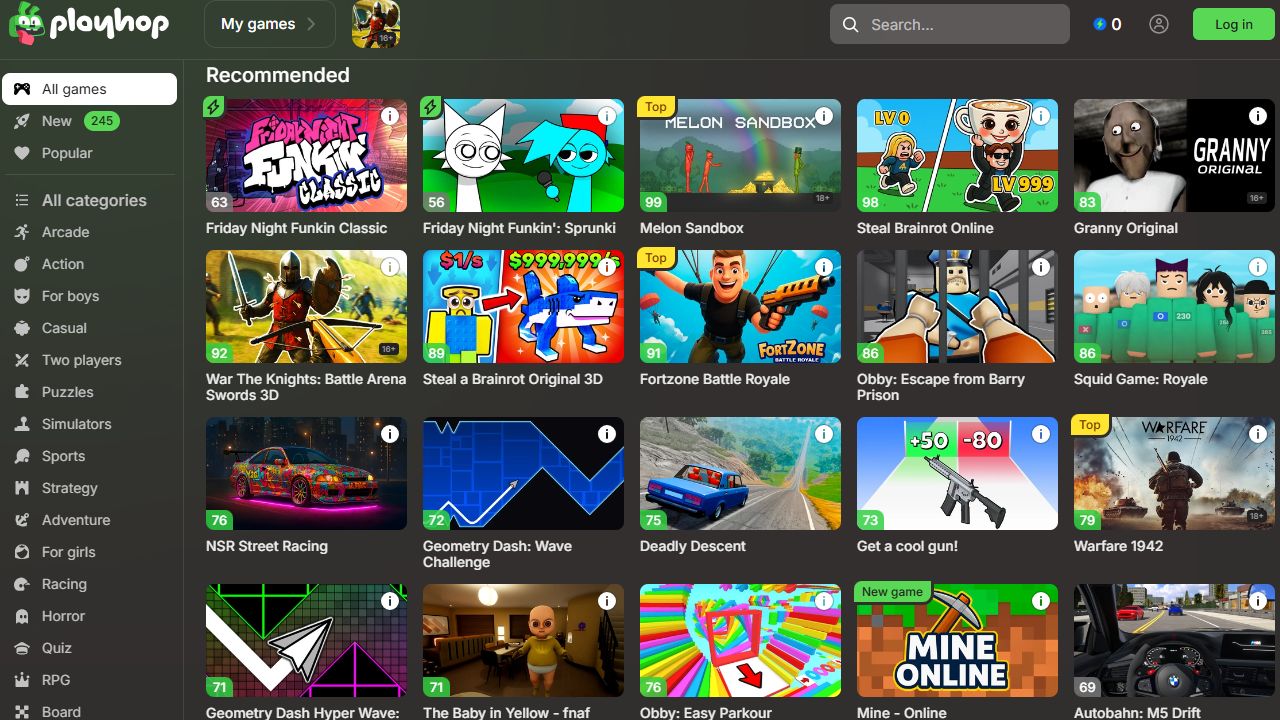PlayHop Play Top Free Online Games 2025 Official 